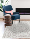 Marrakech Lattice Collection Area Rug - Essaouira (Pearl) Rectangle Pearl  lifestyle 6