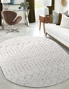 Marrakech Lattice Collection Area Rug - Essaouira (Pearl) Oval Pearl  lifestyle 43