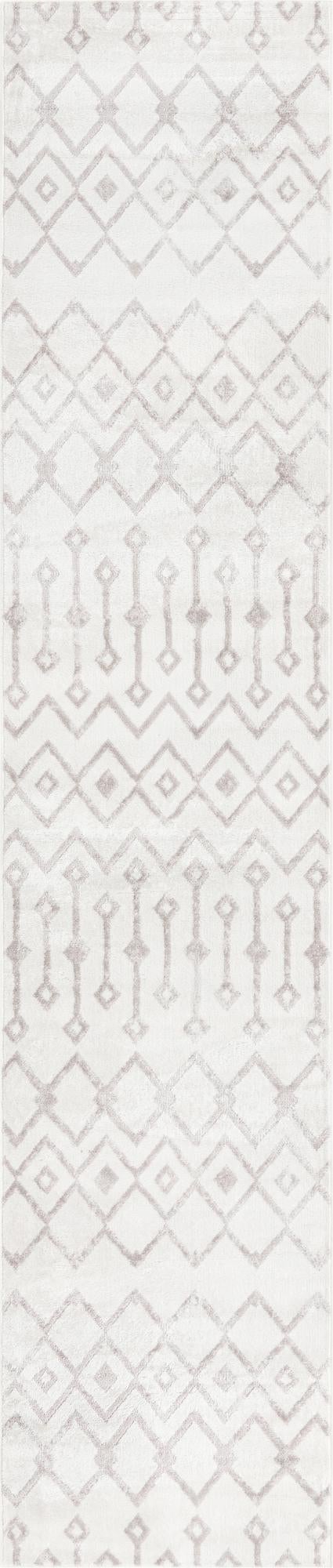 Marrakech Lattice Collection Area Rug - Essaouira (Pearl) Runner Pearl  lifestyle 13