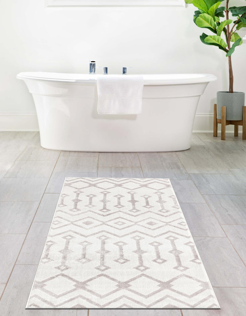 Marrakech Lattice Collection Area Rug - Essaouira (Pearl) Runner Pearl  lifestyle 28