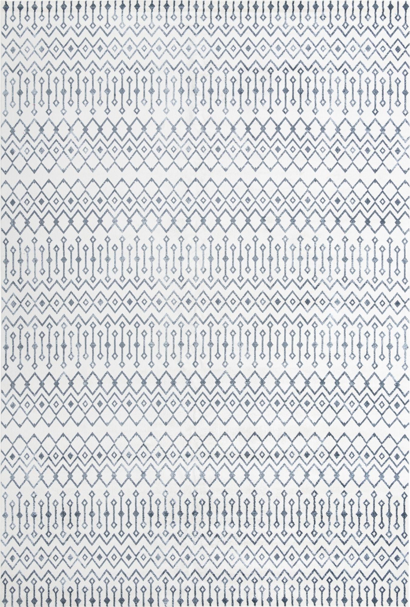 Marrakech Lattice Collection Area Rug - Essaouira (Coastal White)