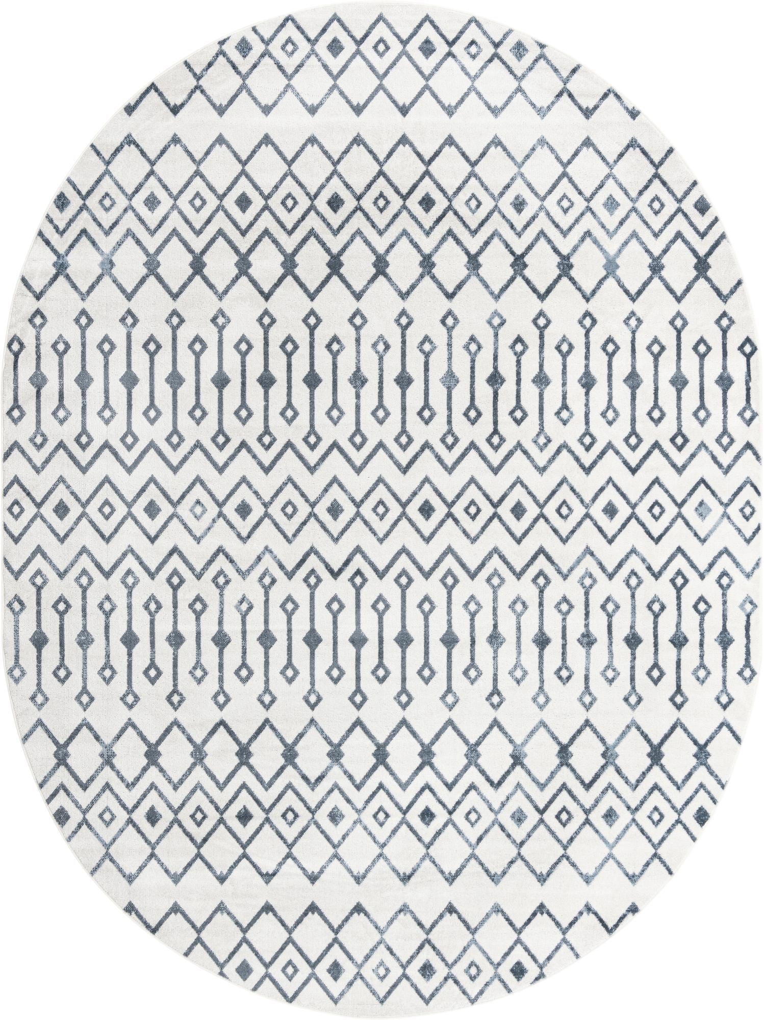 Marrakech Lattice Collection Area Rug - Essaouira (Coastal White)