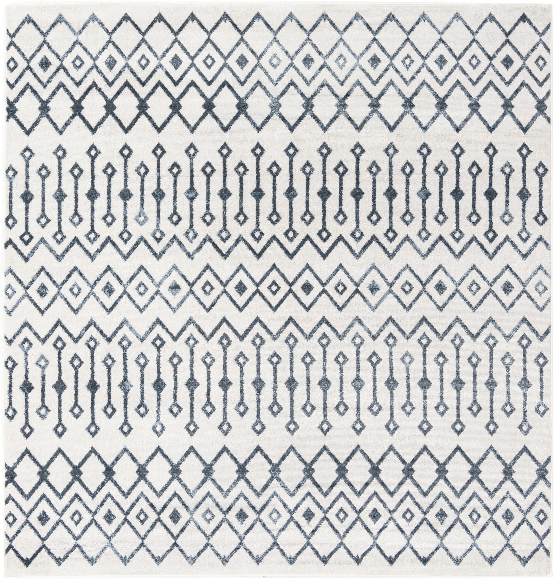 Marrakech Lattice Collection Area Rug - Essaouira (Coastal White)