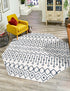 Marrakech Lattice Collection Area Rug - Essaouira (Coastal White)