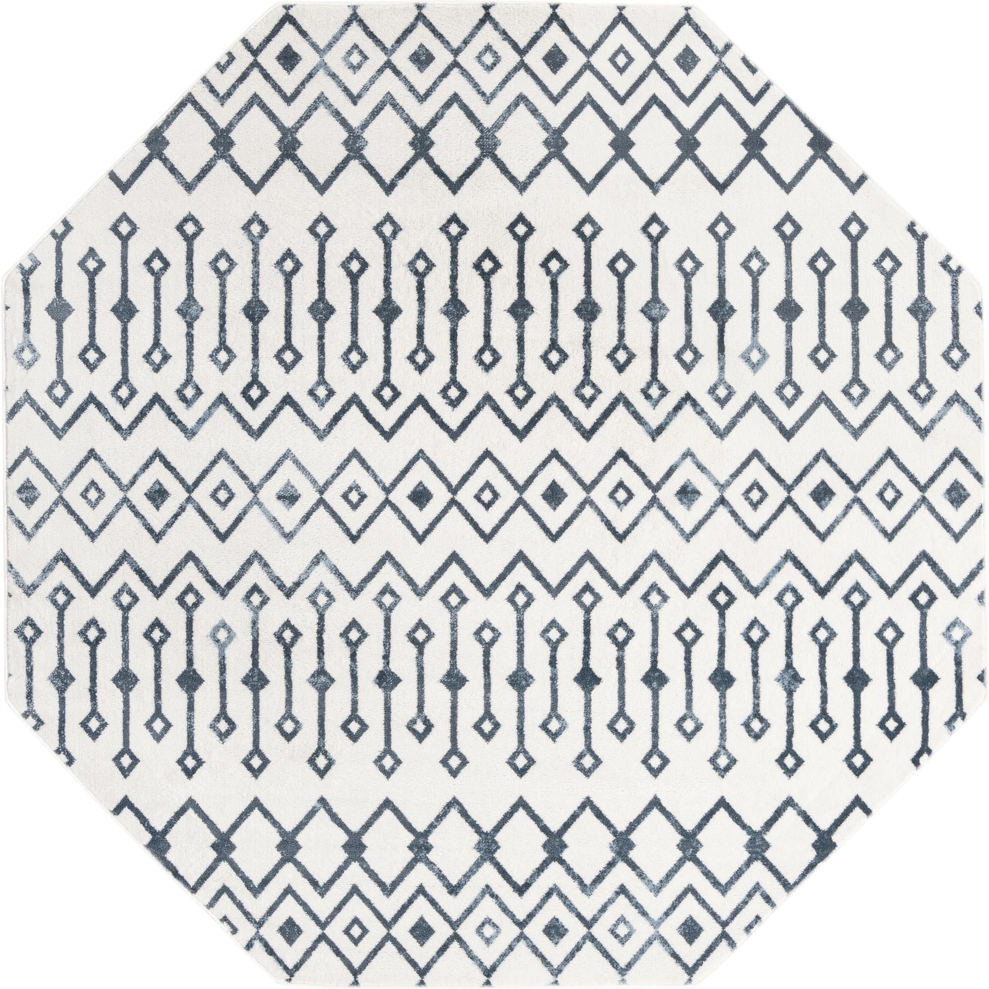 Marrakech Lattice Collection Area Rug - Essaouira (Coastal White)