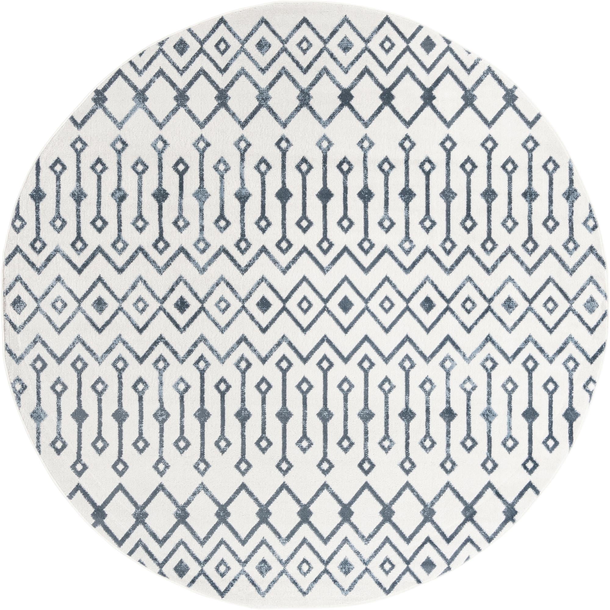 Marrakech Lattice Collection Area Rug - Essaouira (Coastal White)