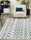 Marrakech Lattice Collection Area Rug - Essaouira (Coastal White) Rectangle Coastal White  lifestyle 7