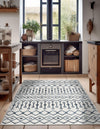 Marrakech Lattice Collection Area Rug - Essaouira (Coastal White) Rectangle Coastal White  lifestyle 8