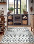 Marrakech Lattice Collection Area Rug - Essaouira (Coastal White)