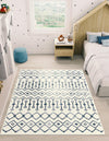 Marrakech Lattice Collection Area Rug - Essaouira (Coastal White) Rectangle Coastal White  lifestyle 2