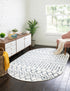 Marrakech Lattice Collection Area Rug - Essaouira (Coastal White)