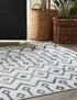 Marrakech Lattice Collection Area Rug - Essaouira (Coastal White)