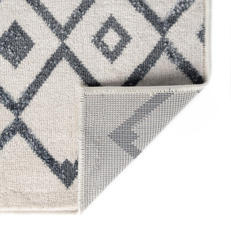 Marrakech Lattice Collection Area Rug - Essaouira (Coastal White) Square Coastal White  lifestyle 47