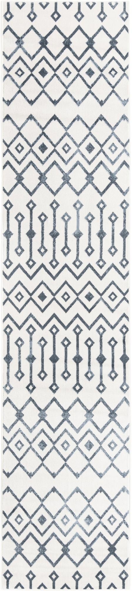 Marrakech Lattice Collection Area Rug - Essaouira (Coastal White) Runner Coastal White  lifestyle 7