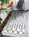 Marrakech Lattice Collection Area Rug - Essaouira (Coastal White) Runner Coastal White  lifestyle 22