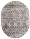 Marrakech Lattice Collection Area Rug - Essaouira (Stone Gray) Oval Stone Gray  lifestyle 2