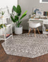 Marrakech Lattice Collection Area Rug - Essaouira (Stone Gray)