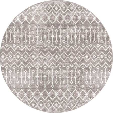 Marrakech Lattice Collection Area Rug - Essaouira (Stone Gray)