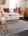 Marrakech Lattice Collection Area Rug - Essaouira (Stone Gray) Rectangle Stone Gray  lifestyle 5