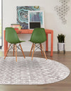 Marrakech Lattice Collection Area Rug - Essaouira (Stone Gray) Oval Stone Gray  lifestyle 35