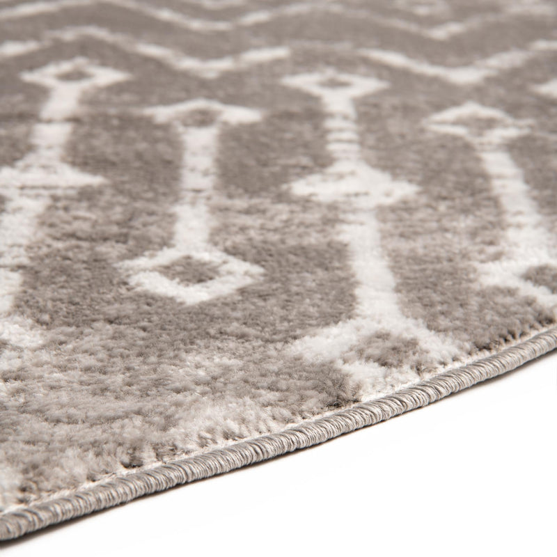 Marrakech Lattice Collection Area Rug - Essaouira (Stone Gray) Oval Stone Gray  lifestyle 37