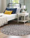 Marrakech Lattice Collection Area Rug - Essaouira (Stone Gray) Round Stone Gray  lifestyle 15