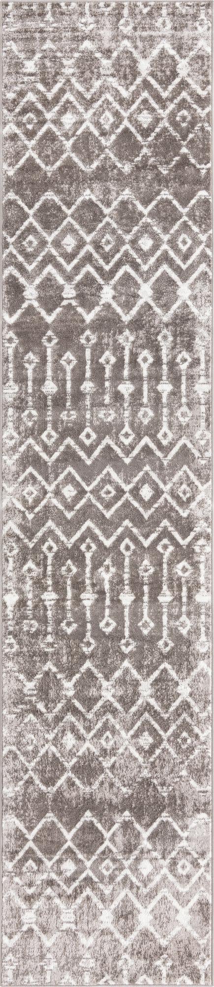 Marrakech Lattice Collection Area Rug - Essaouira (Stone Gray) Runner Stone Gray  lifestyle 6