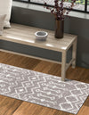 Marrakech Lattice Collection Area Rug - Essaouira (Stone Gray) Runner Stone Gray  lifestyle 24