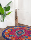 Caribbean Cove Collection Area Rug -  Nevis Round Fuchsia  lifestyle 39