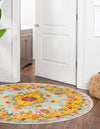 Caribbean Cove Collection Area Rug -  Nevis Round Aqua  lifestyle 52