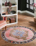 Heritage Elegance Collection Area Rug -  Winterthur (Pink)