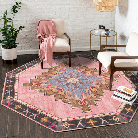 Heritage Elegance Collection Area Rug -  Winterthur (Pink)