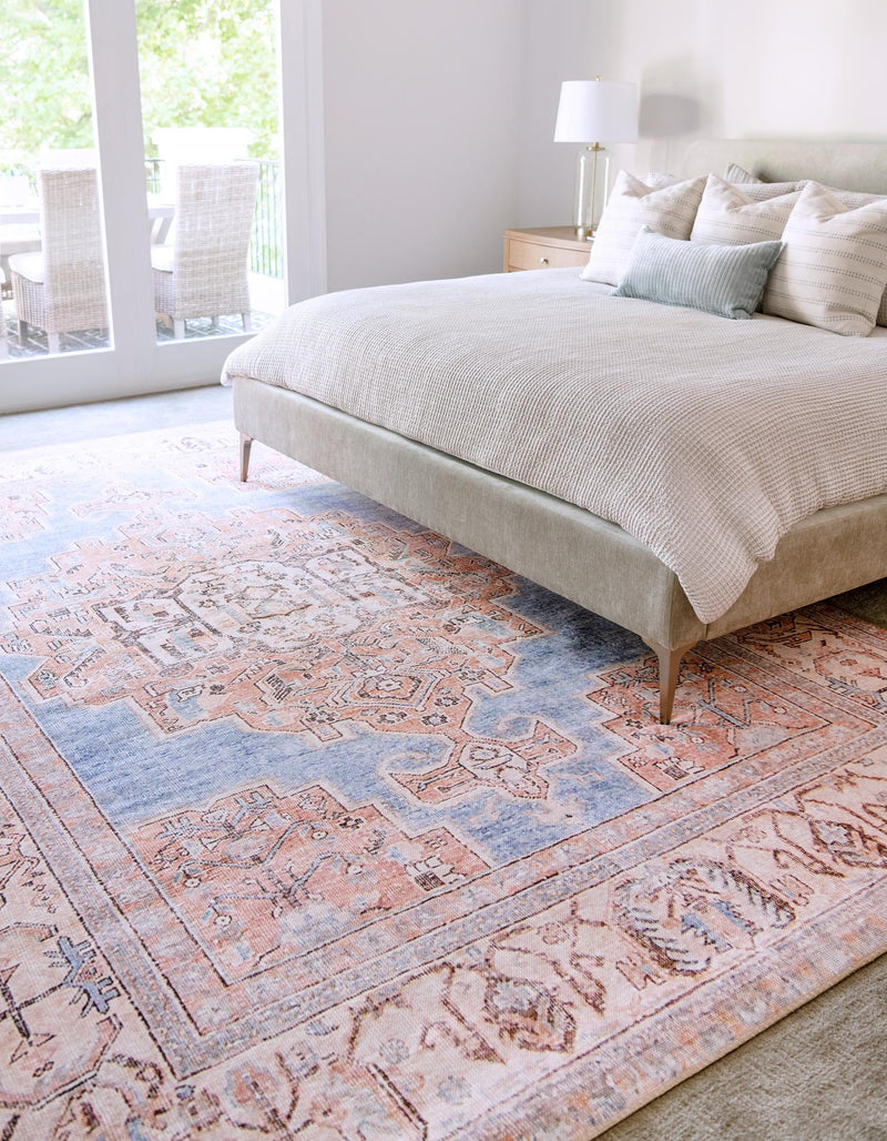 Heritage Elegance Collection Area Rug -  Blenheim Rectangle Blue  lifestyle 4