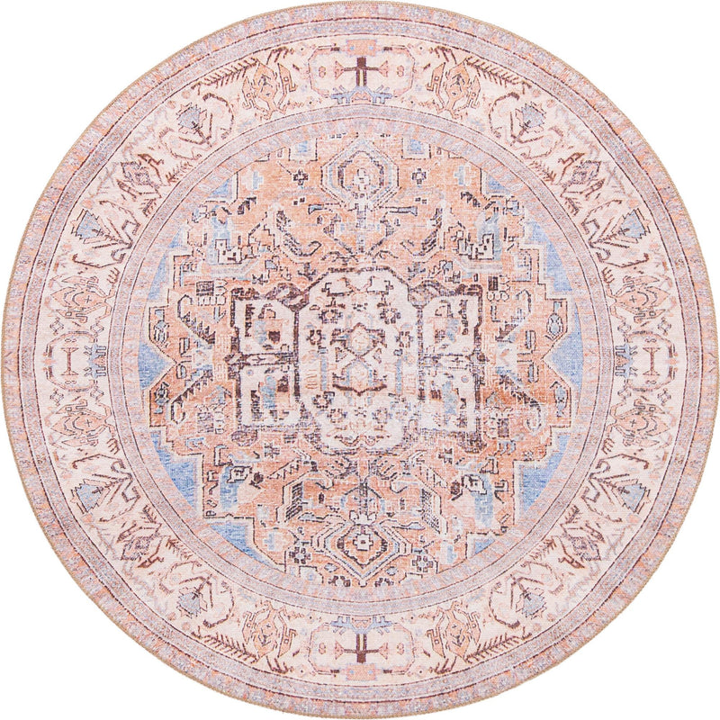 Heritage Elegance Collection Area Rug -  Blenheim Round Blue  lifestyle 11