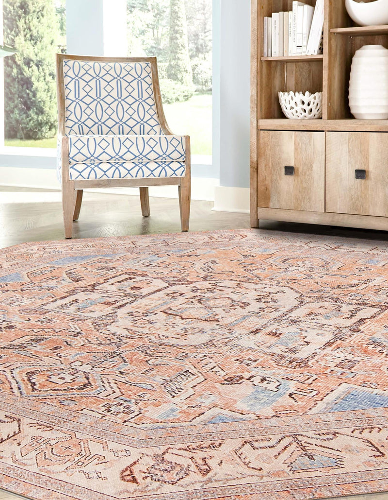 Heritage Elegance Collection Area Rug -  Blenheim Octagon Blue  lifestyle 23