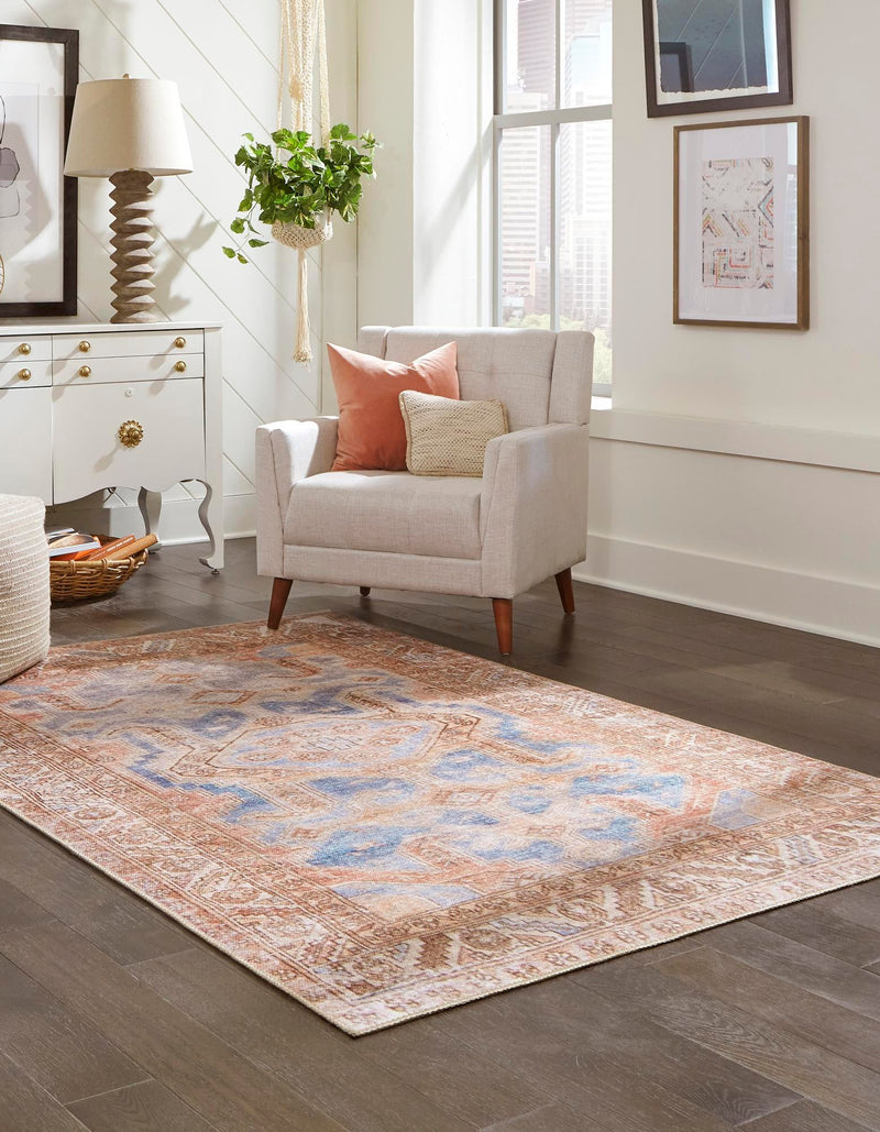 Heritage Elegance Collection Area Rug -  Charlottenburg Rectangle Blue  lifestyle 5