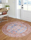 Heritage Elegance Collection Area Rug -  Charlottenburg Round Blue  lifestyle 35