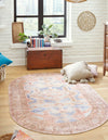 Heritage Elegance Collection Area Rug -  Charlottenburg Oval Blue  lifestyle 36