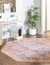 Heritage Elegance Collection Area Rug -  Charlottenburg Octagon Blue  lifestyle 42