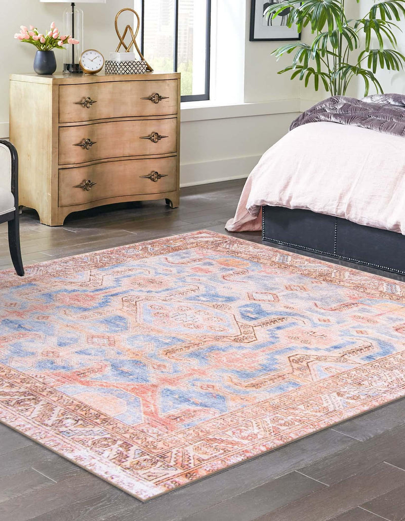 Heritage Elegance Collection Area Rug -  Charlottenburg Square Blue  lifestyle 43