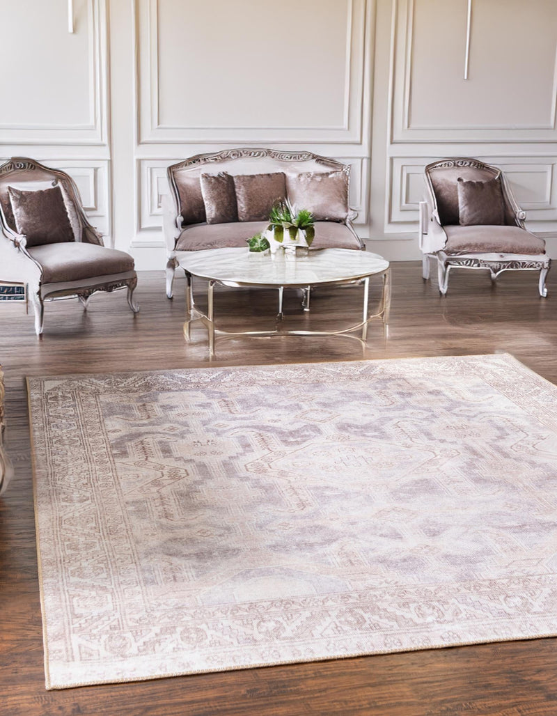 Heritage Elegance Collection Area Rug -  Charlottenburg Square Gray  lifestyle 63