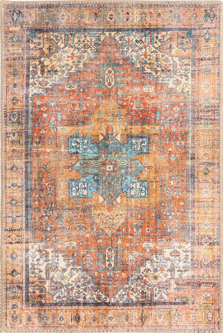 Heritage Elegance Collection Area Rug -  Windsor (Rust Red)