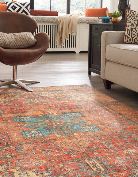 Heritage Elegance Collection Area Rug -  Windsor (Rust Red)