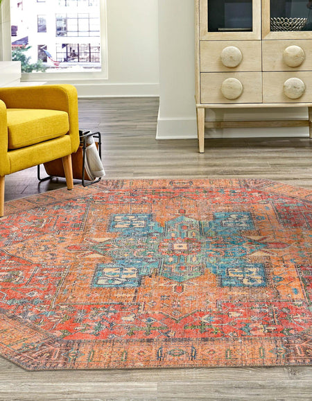 Heritage Elegance Collection Area Rug -  Windsor (Rust Red)