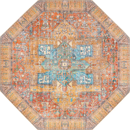 Heritage Elegance Collection Area Rug -  Windsor (Rust Red)