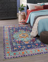 Heritage Elegance Collection Area Rug -  Taj Rectangle Blue  lifestyle 2