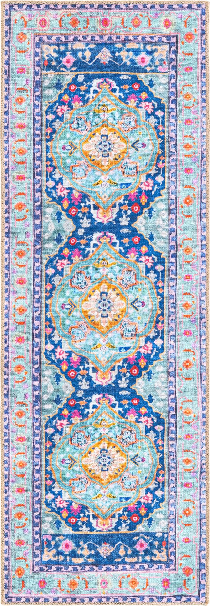 Heritage Elegance Collection Area Rug -  Taj Runner Blue  lifestyle 15