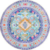 Heritage Elegance Collection Area Rug -  Taj Round Blue  lifestyle 16