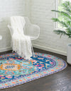 Heritage Elegance Collection Area Rug -  Taj Oval Blue  lifestyle 27