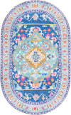 Heritage Elegance Collection Area Rug -  Taj Oval Blue  lifestyle 17